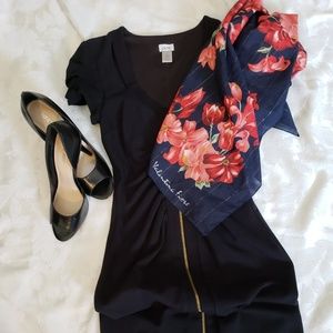 Cache Silky Fitted Dress Black